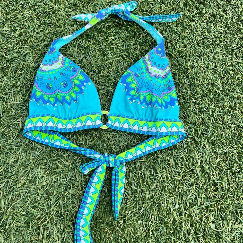 Victoria's Secret Blue and Green Bikini Top